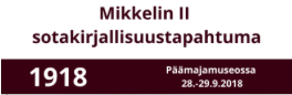 Mikkelin II Sotakirjallisuustapahtuma -logo